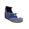Side view of the 16ft Purple Tropical Water Slide highlighting the slide's height and sturdy construction.