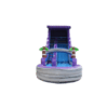 16ft Purple Tropical Water Slide front view showcasing vibrant tropical design and splash zone.
