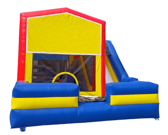 Front View of Rainbow Bounce House Combo